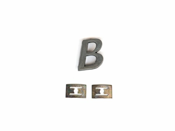 Schriftzeichen "B" Aluminium, blank, mit Befestigung